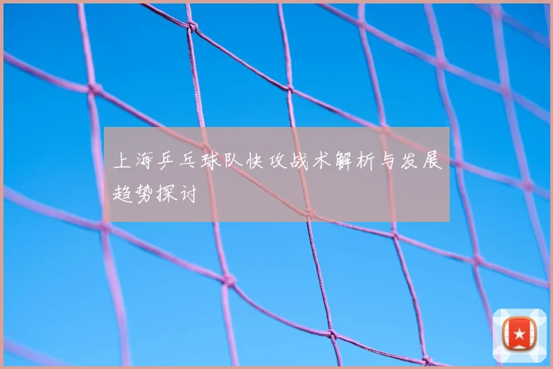 上海乒乓球队快攻战术解析与发展趋势探讨